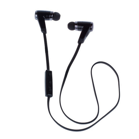 Bluetooth 4.0 Sports Weatherproof Earbuds with Microphone - Black