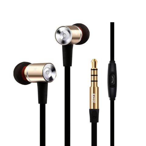 Our Favorite: Beats Quality Metal 3.5mm Gold Color Earbuds with Microphone for iPhone and Samsung - FREE SHIPPING!