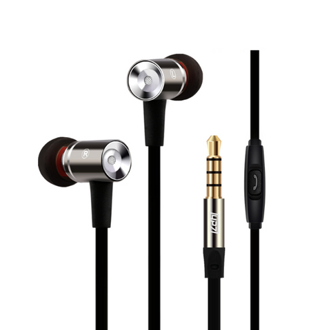 Our Favorite: Beats Quality Metal 3.5MM Gray Color Earbuds with Microphone for iPhone and Samsung - FREE SHIPPING!