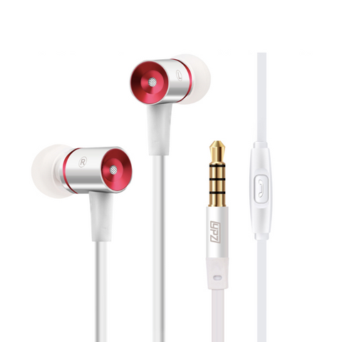 Our Favorite: Beats Quality Metal 3.5MM White Color Earbuds with Microphone for iPhone and Samsung - FREE SHIPPING!